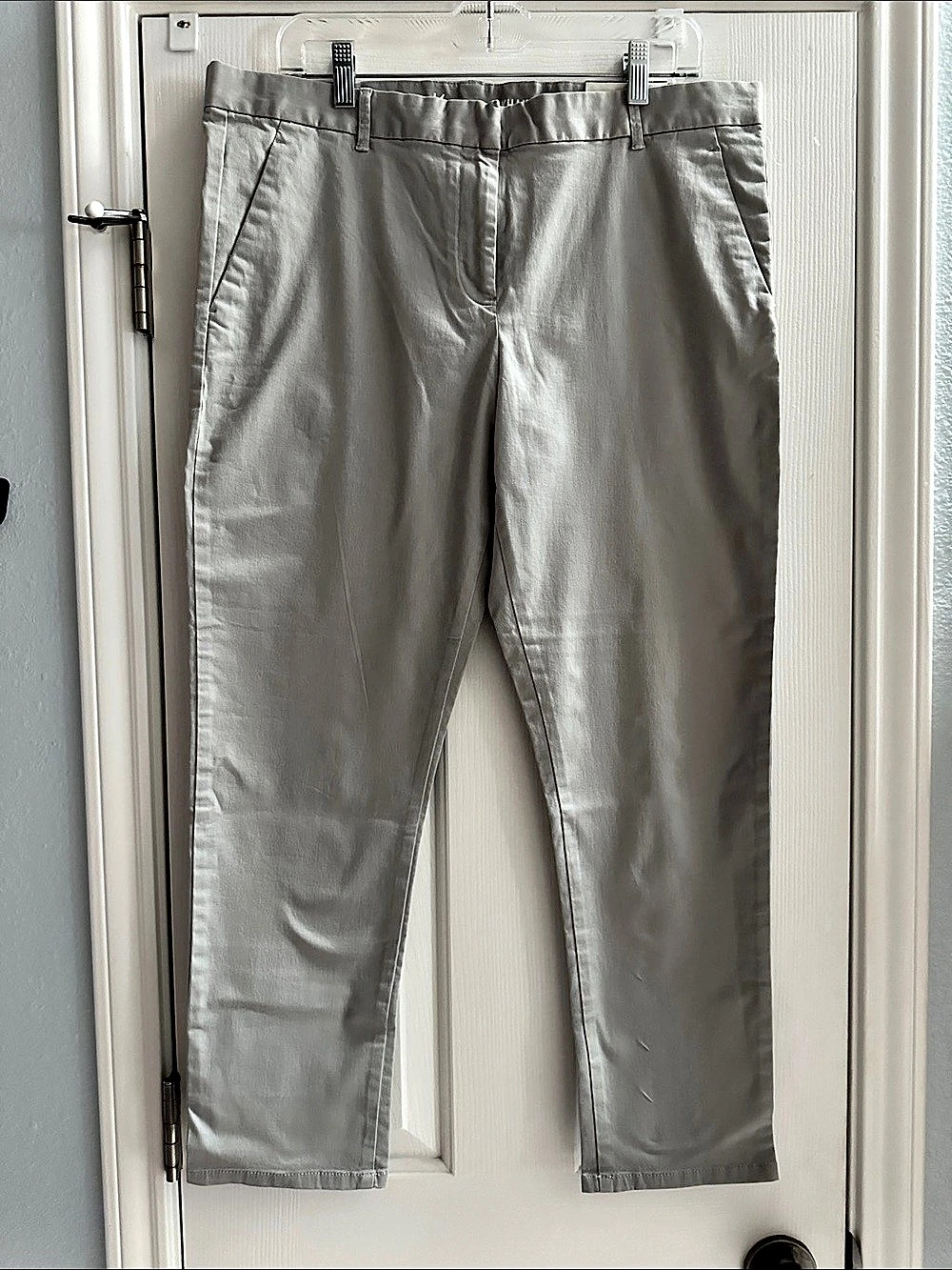 Gap Skinny Crop Stretchy Chino Pants Gray NWT Women’s 14 Casual Cotton Workwear